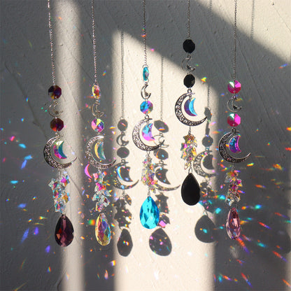 3+ Moon Star Crystal Suncatcher Hangings