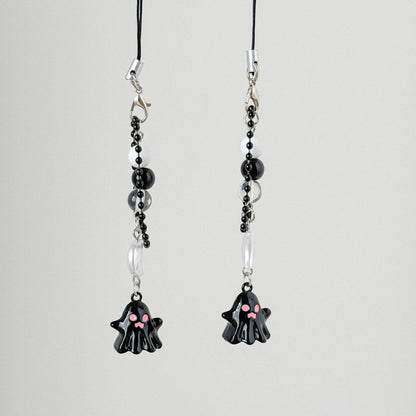 Halloween Cute Black Ghost Keychain