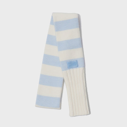 Knit Striped Color Block Cozy Winter Scarf
