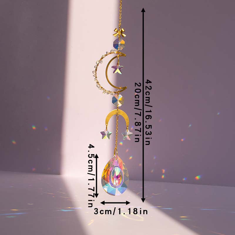 Colorful Sun Moon Hanging Crystal Decoration
