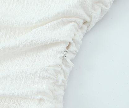 Solid Color Sleeveless Ruffled Hem Mini Dress