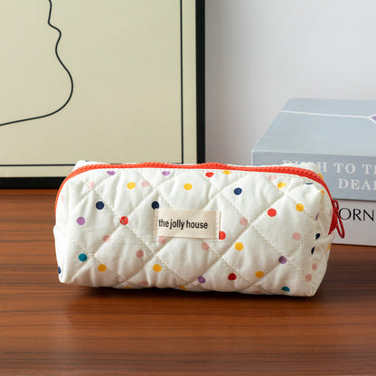 Cute Cartoon Colorful Dots Pencil Pouch