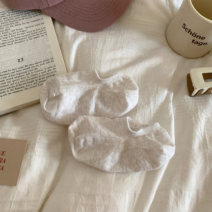 Solid Color Simple Low Ankle Socks