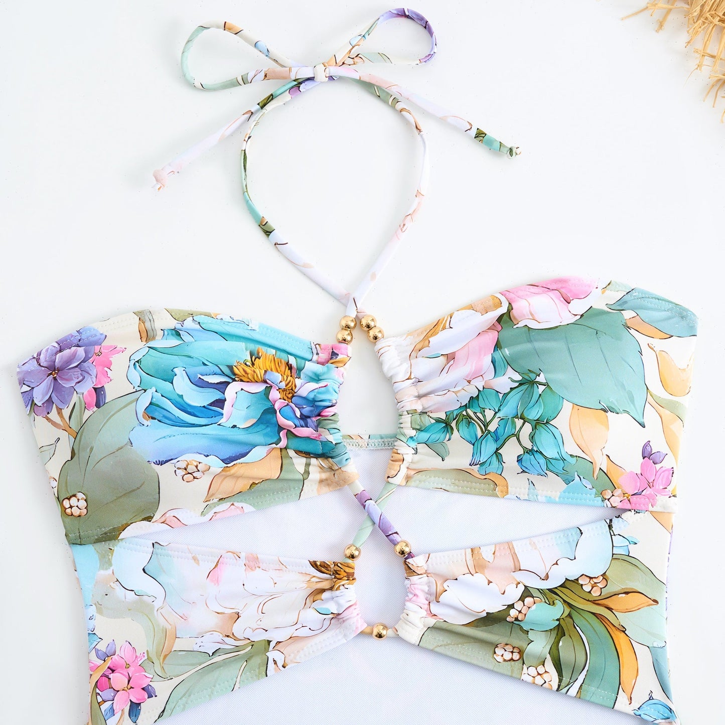 Simple One Piece Swimsuit with Cover Up