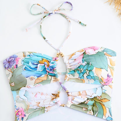 Simple One Piece Swimsuit with Cover Up