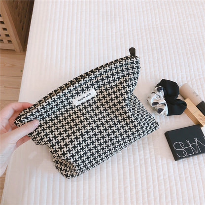 Classic Plaid Travel Cosmetic Bag