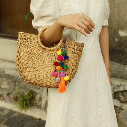 Vintage Bohemian Pom-Pom Tassel Bag Charm