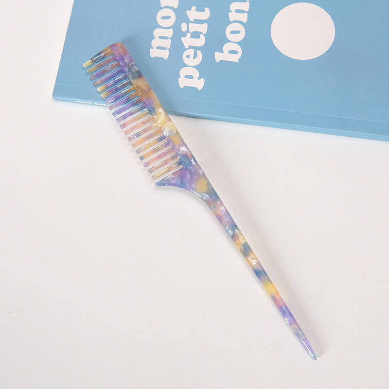 Simple Marble Acetate Sectioning Hair Comb