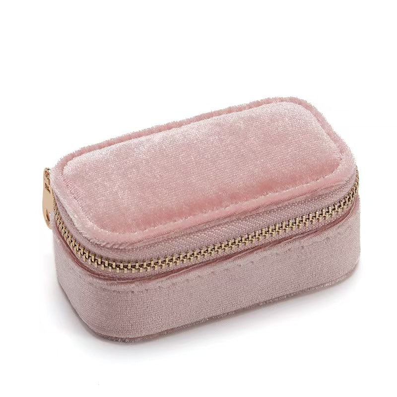 Soft Velvet Solid Color Jewelry Case