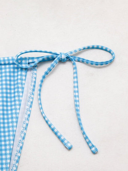 Cute Floral Gingham Bikini Swimwear