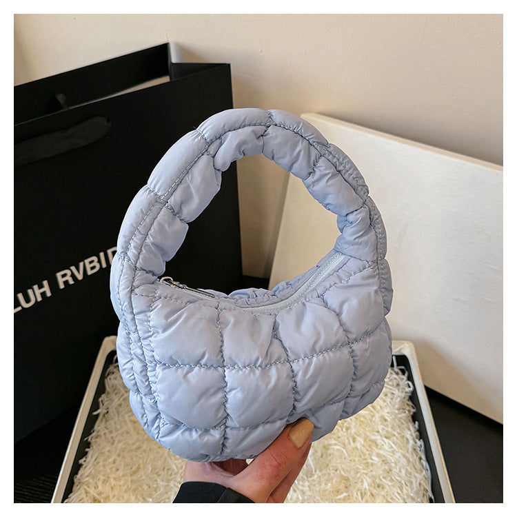 Solid Color Cloud Bag Cute Mini Handbag