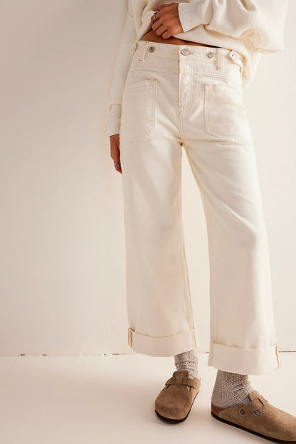 Washed Street Straight Leg Jeans