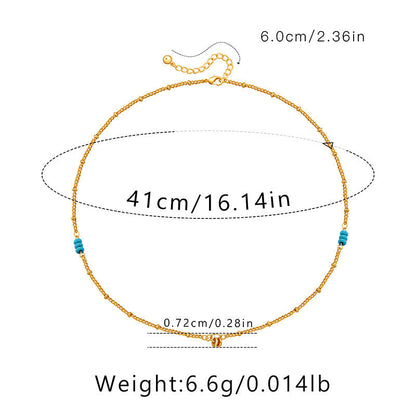 Simple Beaded Chain Necklace