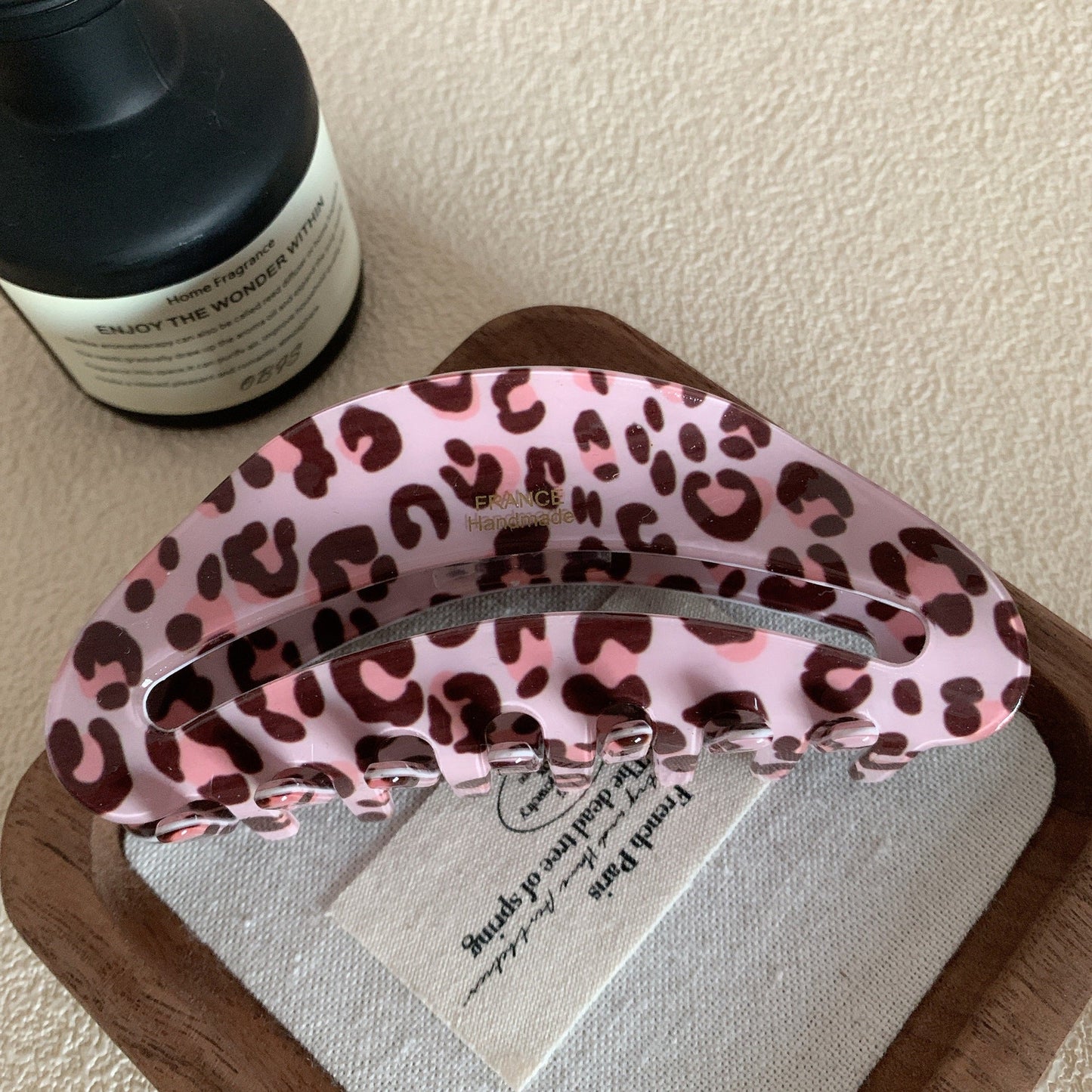 Pink Leopard Bow Sweet Hair Clips