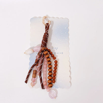 Cute Color Block Beaded Keychain Bag Charm