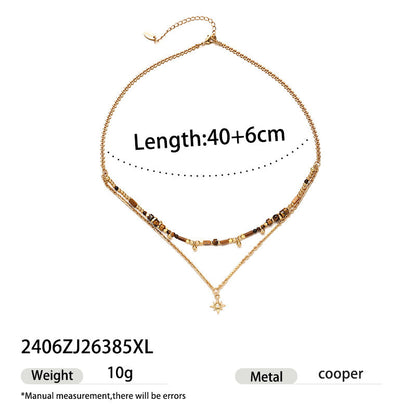 Vintage Gold Plated Tiger Eye Necklace