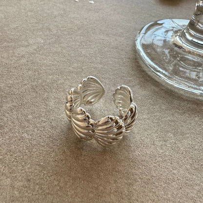 Trendy Silver Wide Open Band Ring