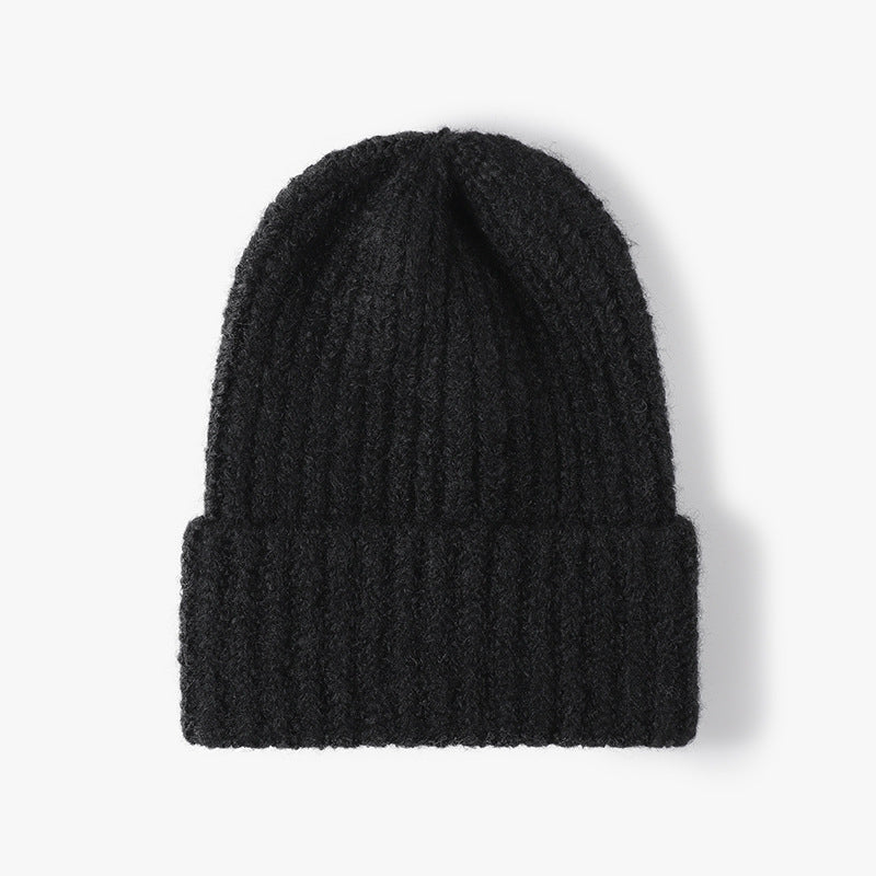 Simple Solid Color Knit Hat Lengthen Beanie