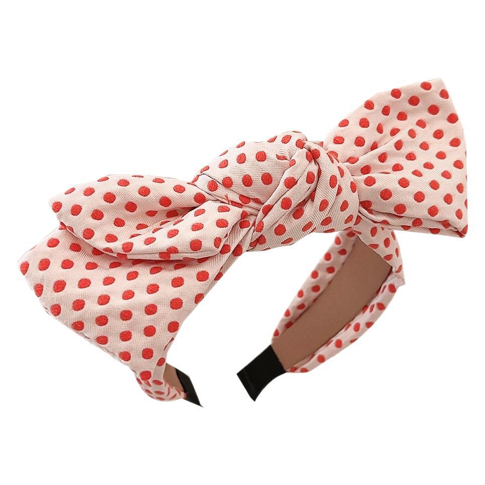 Cute Polka Dot Bow Wide Headbands