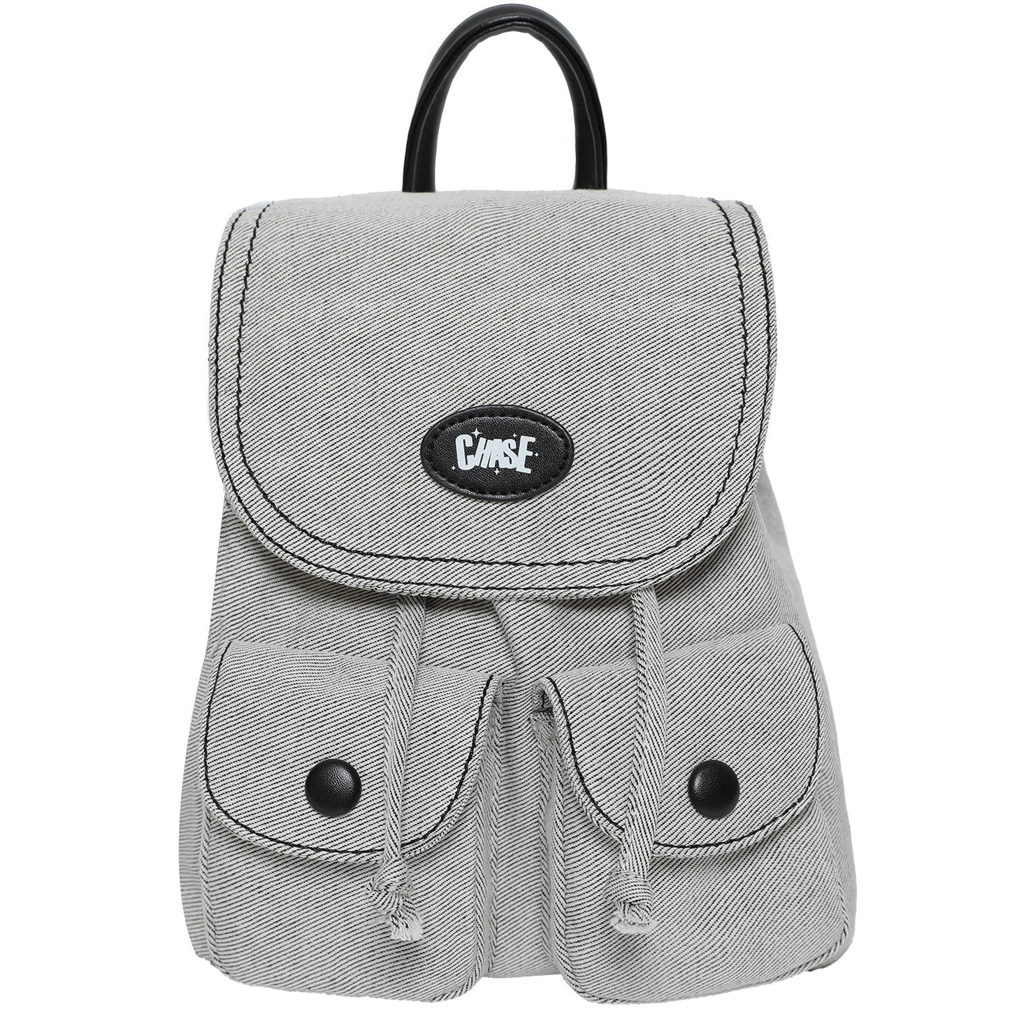 Cute Solid Color Denim Mini Backpack