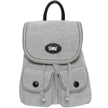 Cute Solid Color Denim Mini Backpack