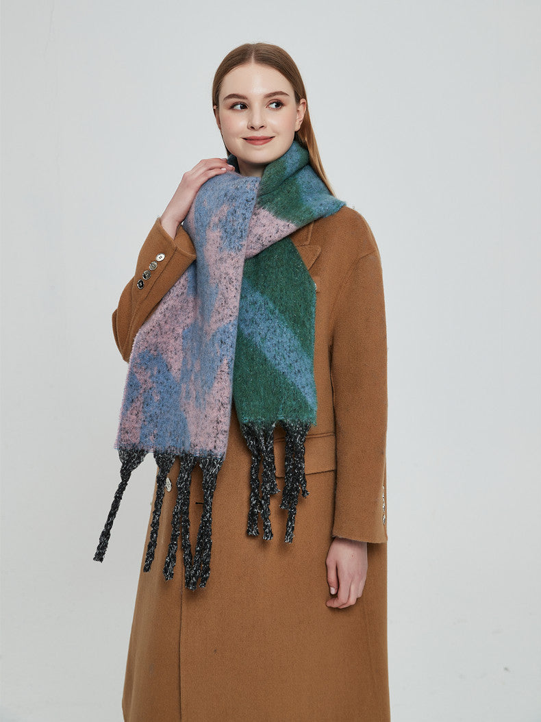 Patchwork Color Star Print Scarves