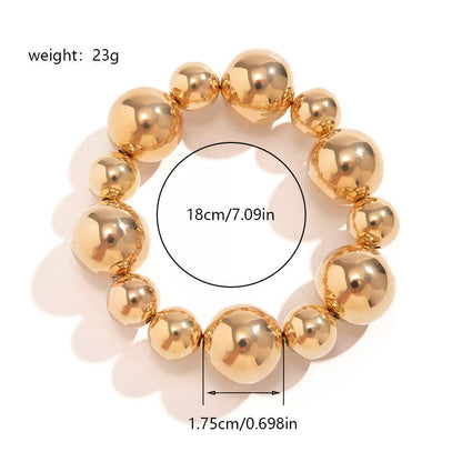 Bold Punk Style Color Contrast Bead Bracelet