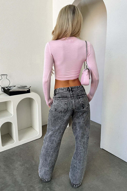 Vintage Low Waist Straight Leg Loose Jeans