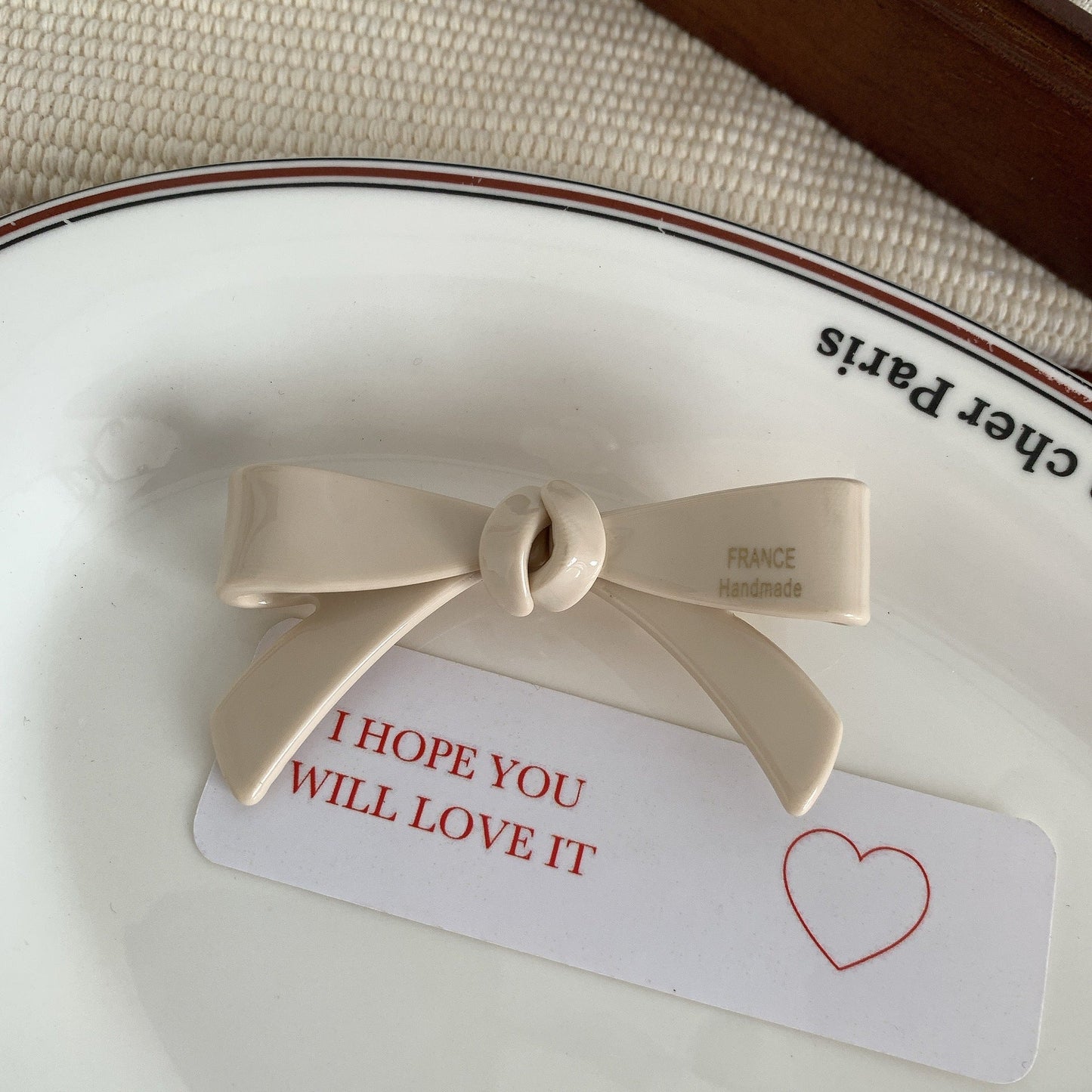 Chic Solid Color Bow Knot Hair Clip