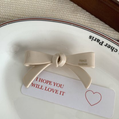 Chic Solid Color Bow Knot Hair Clip