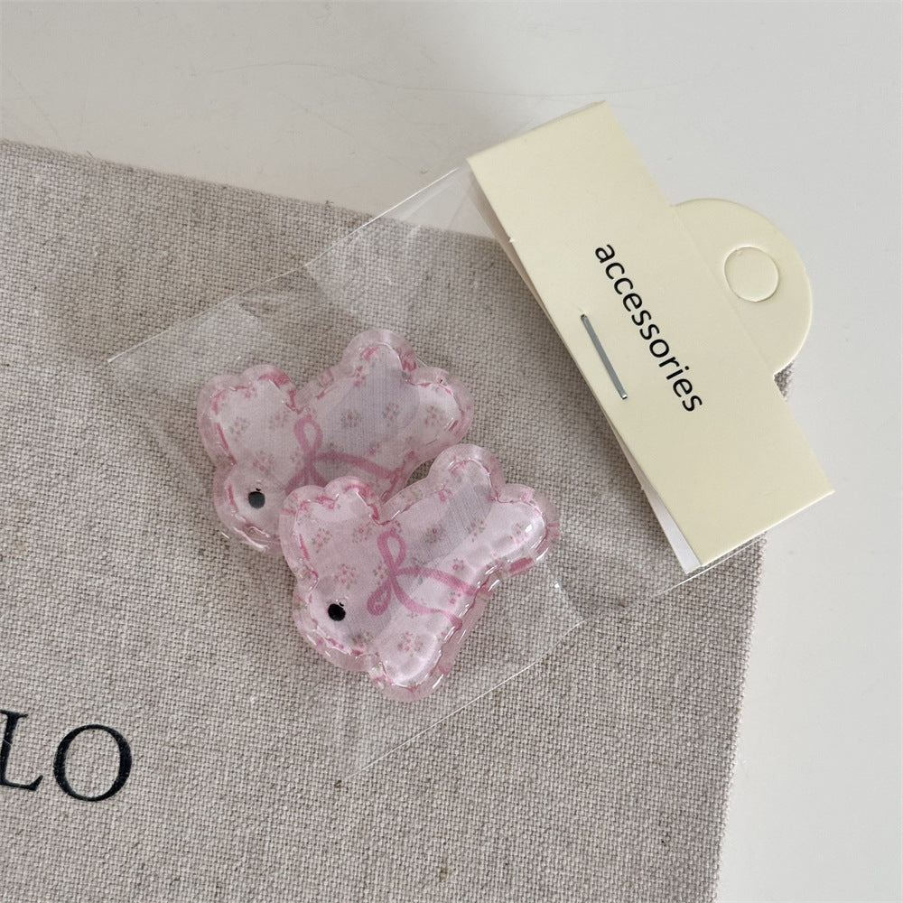 Cute Flower Rabbit Sweet Hair Clips