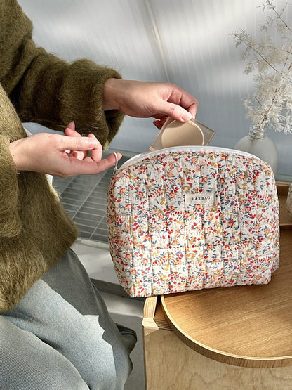 Floral Print Simple Sweet Coametic Bag