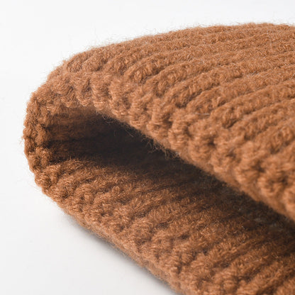 Spliced Color Block Knit Hat Simple Beanie