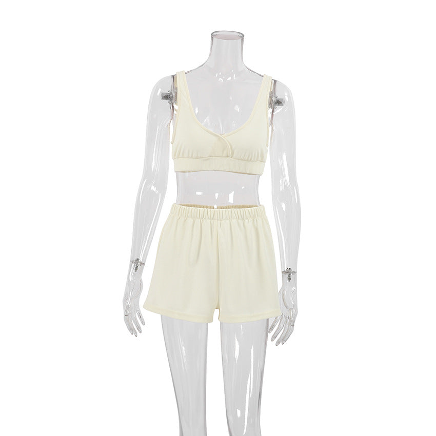 3PCS Waffle Solid Color Homewear Sets