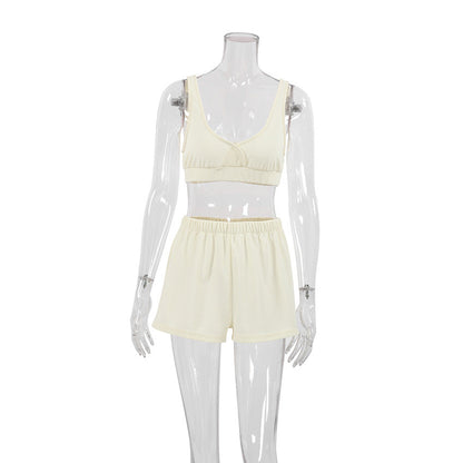 3PCS Waffle Solid Color Homewear Sets