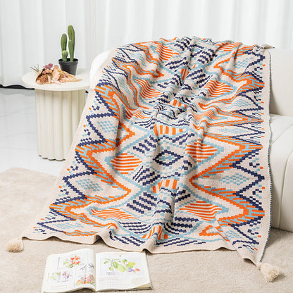 Bohemian Geometric Soft Throw Blanket