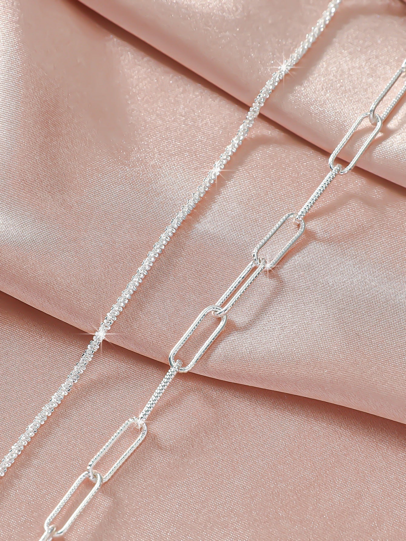 Simple Glitter Double Anklet