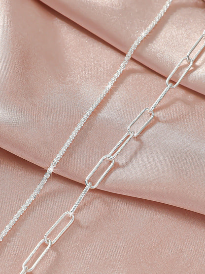 Simple Glitter Double Anklet