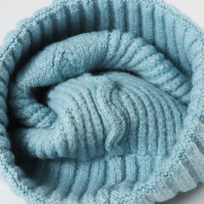 Solid Color Cable Knit Cuff Winter Beanie