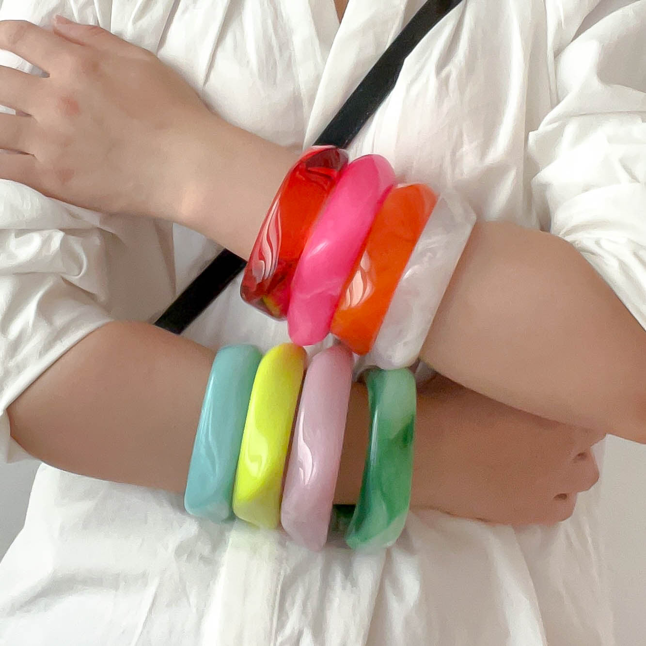 Candy Color Irregular Acrylic Bracelets