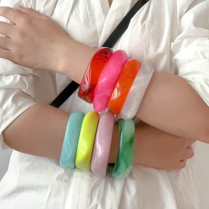 Candy Color Irregular Acrylic Bracelets