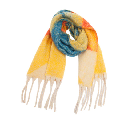 Comtrast Color Tassel Mohair Scarves