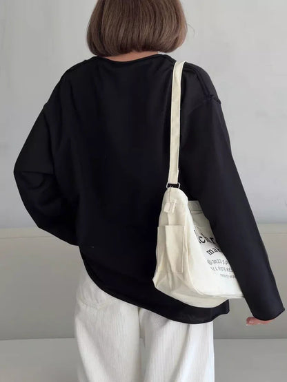 Vintage Distressed Loose Long Sleeve Top