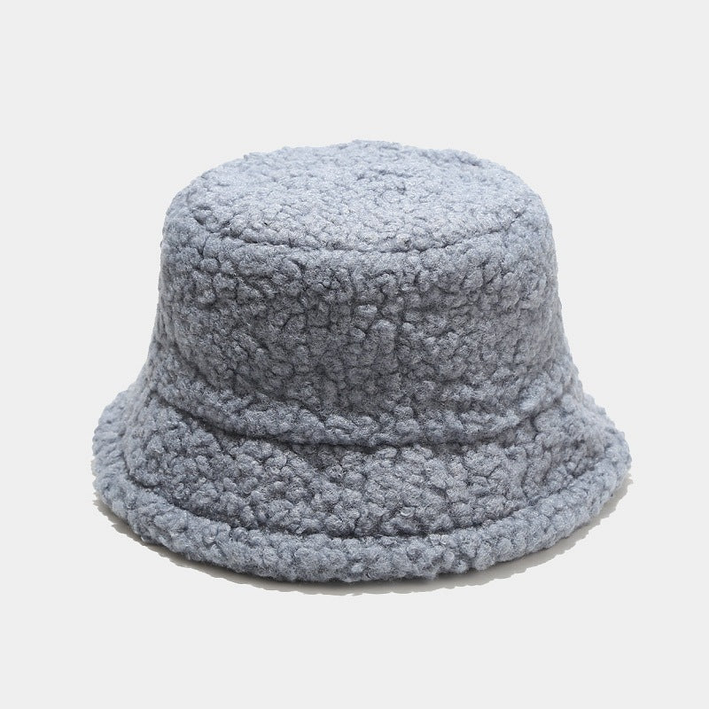 Solid Color Simple Lambswool Winter Buckrt Hats