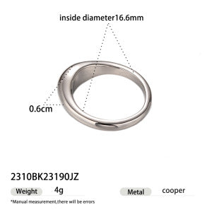 Simple Solid Color Oil Drip Rings