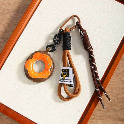 Leather Donut Rope Braided Bag Charms