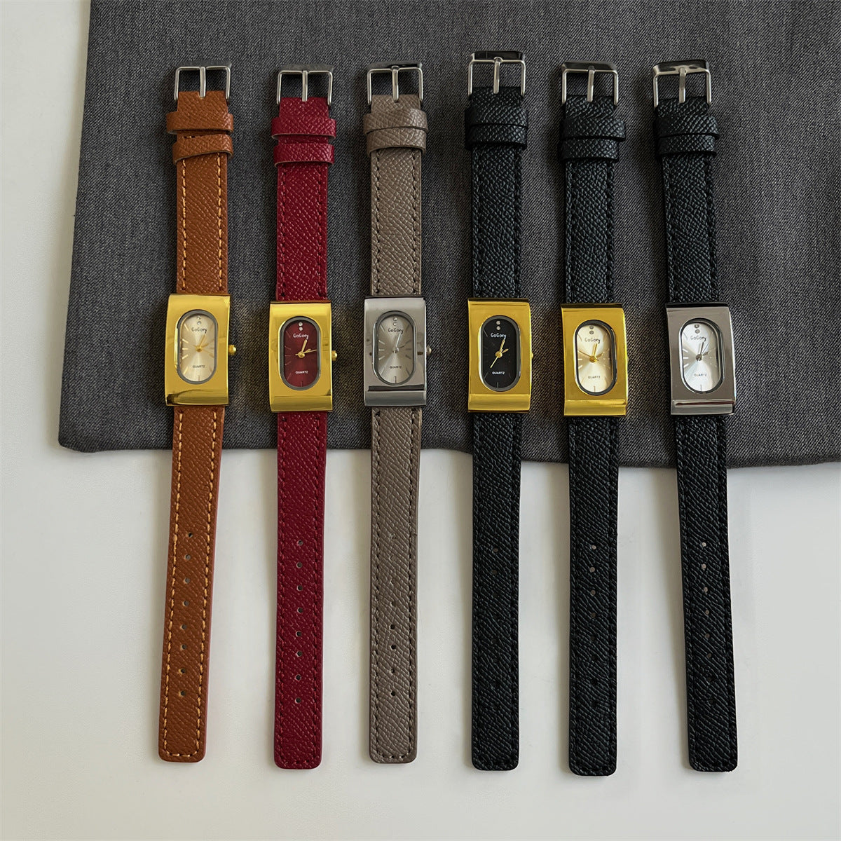 Retro Gold Tone Rectangle Quartz Watch