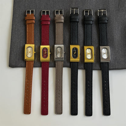 Retro Gold Tone Rectangle Quartz Watch
