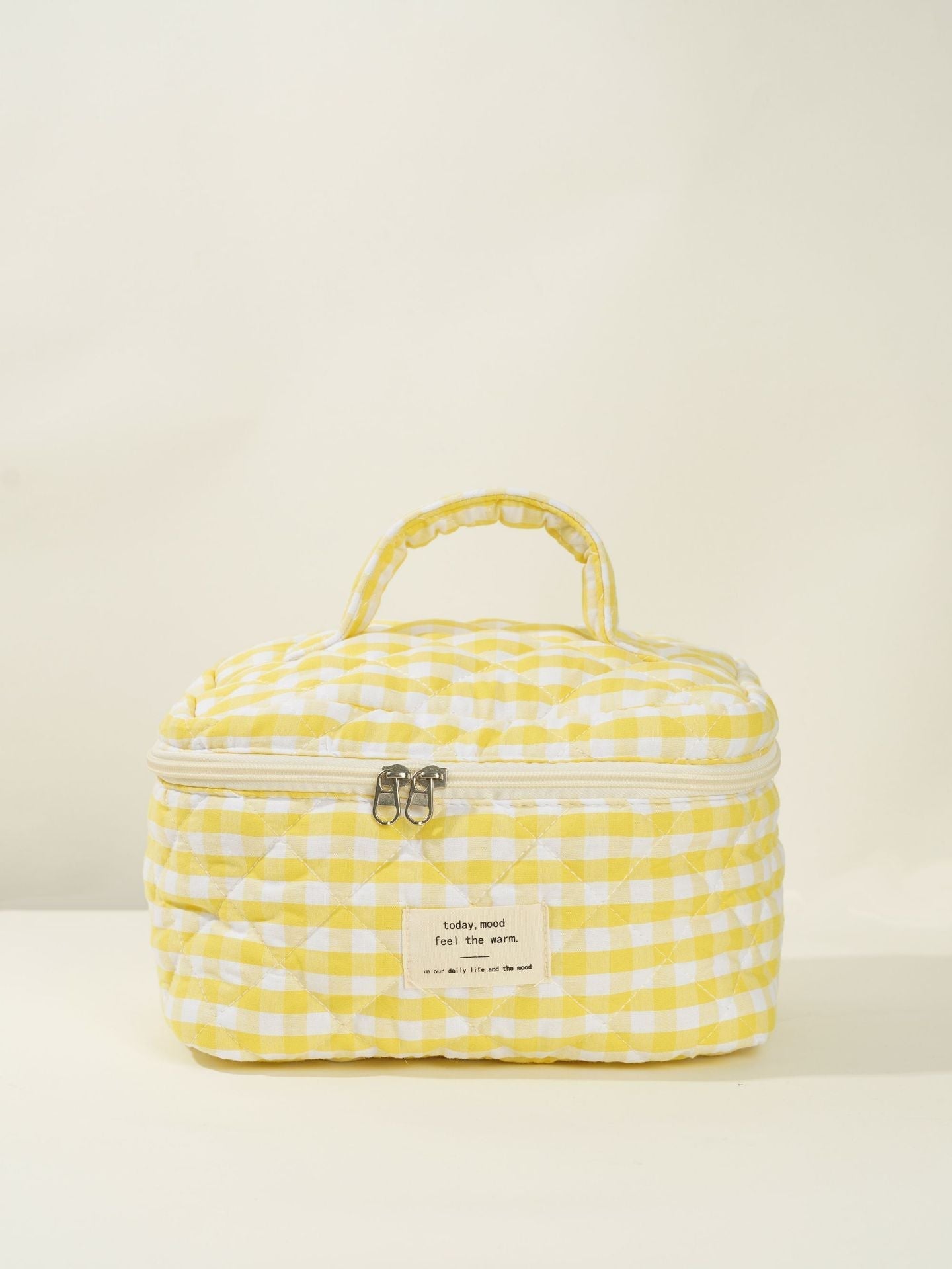 Colorful Plaid Large Capacity Make Up Bag