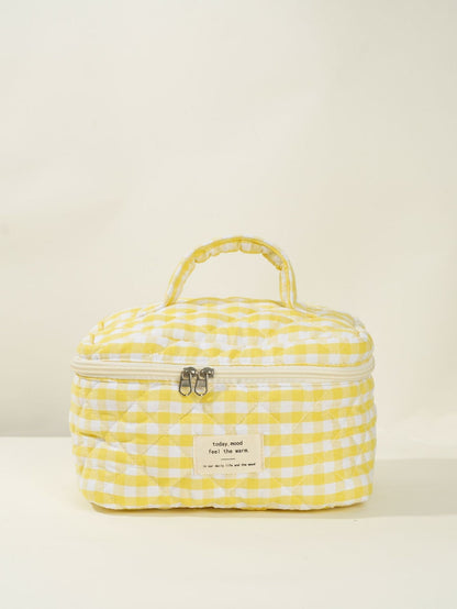 Colorful Plaid Large Capacity Make Up Bag